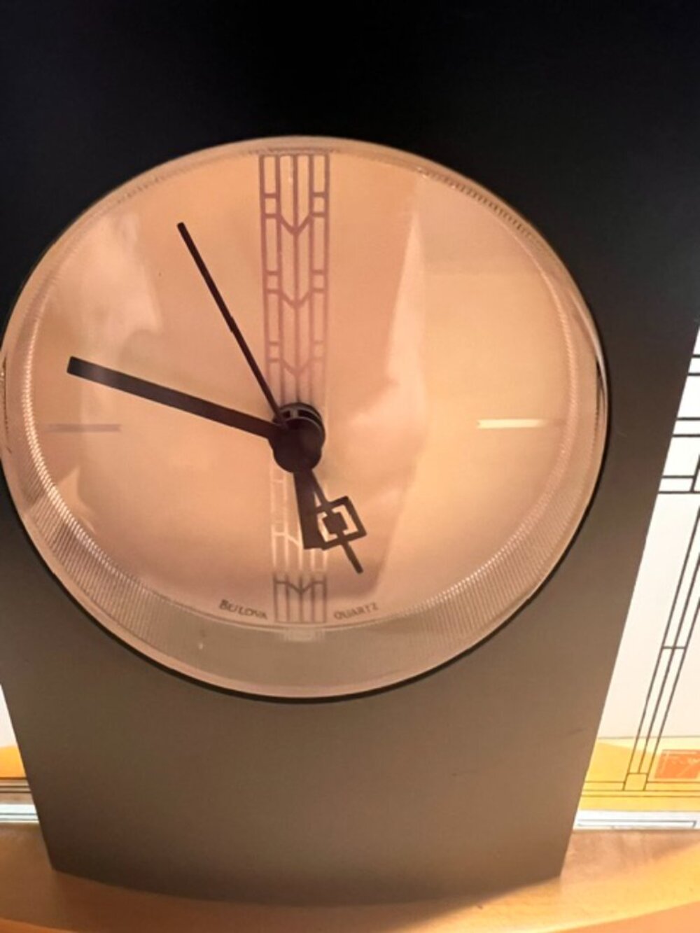 Bulova B7750 Glasner House Frank Lloyd Wright Accent Clock - Picture 2 of 9